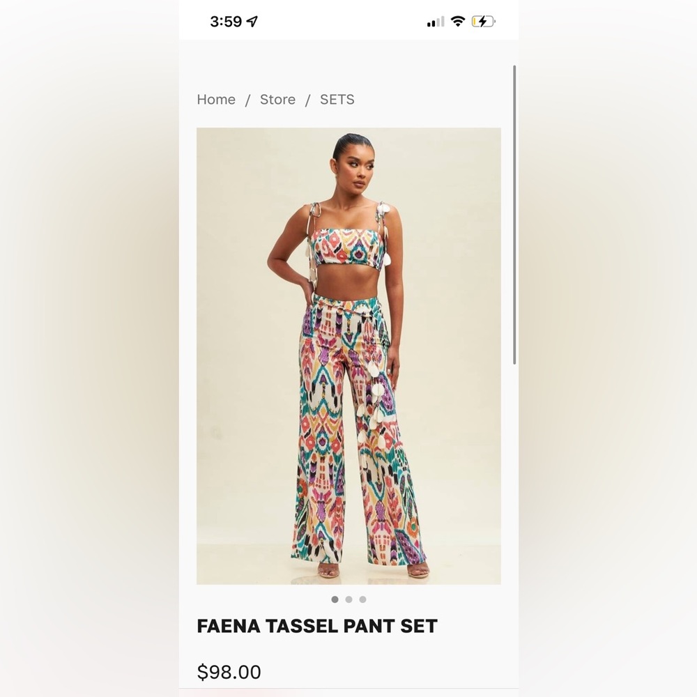 Flare pant two piece set